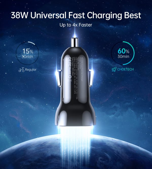 Choetech TC0005 C3.0 + PD20W 38W Car Charger