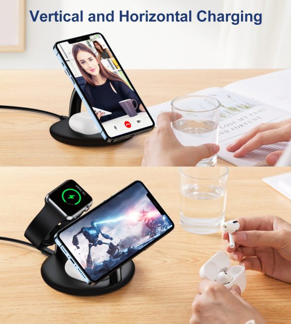 Choetech T587 15W  3 in 1 Holder Magnetic Wireless Charger for Iphone