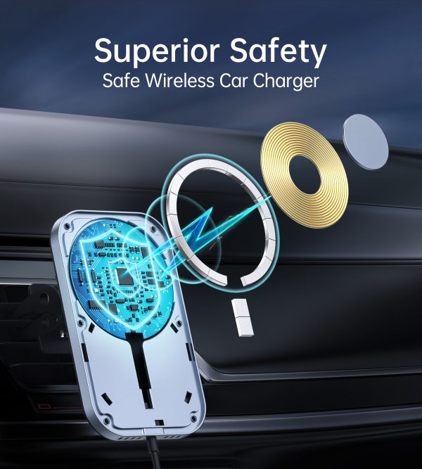 Choetech T200-F Magnetic 15W wireless car charger holder For Iphone 12 / 13