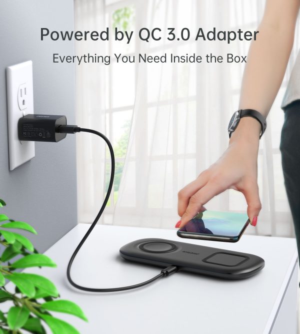 Choetech T570-S 2 In 1 Wireless 10W Charger, Phone + Watch