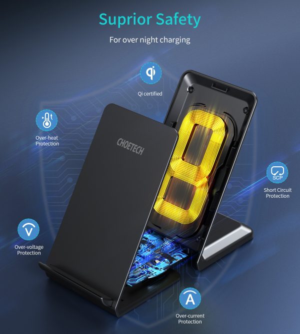 Choetech T524-F 15W Fast Wireless Charging Stand
