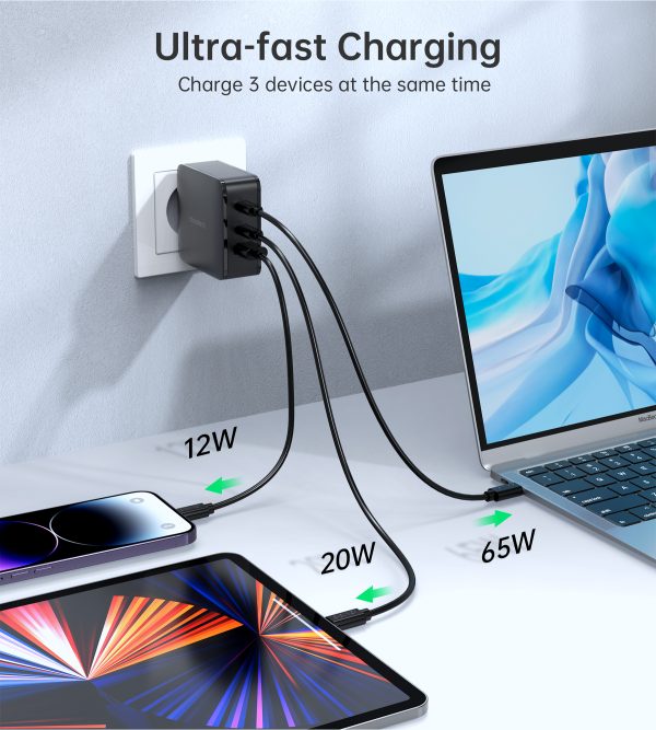 Choetech PD8005 100W GAN Dual C+Single A Charger