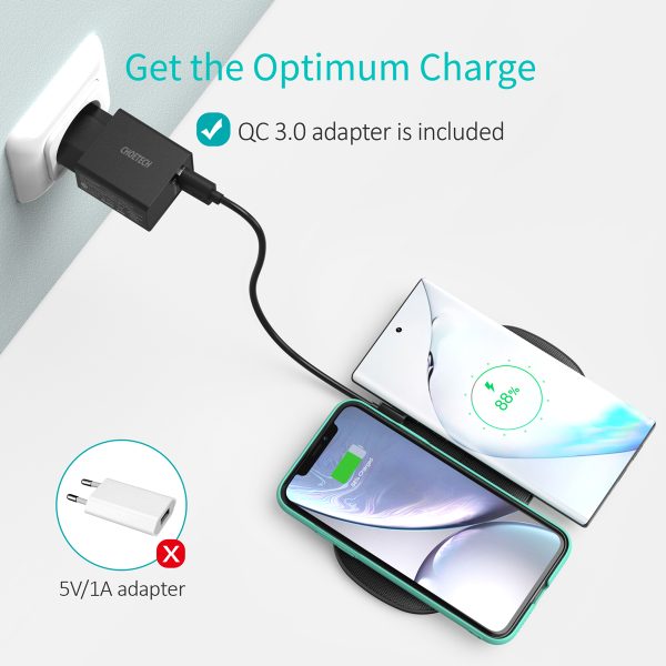 Choetech T535-S 20W, 2 In 1 Wireless 5 coils Charging Pad