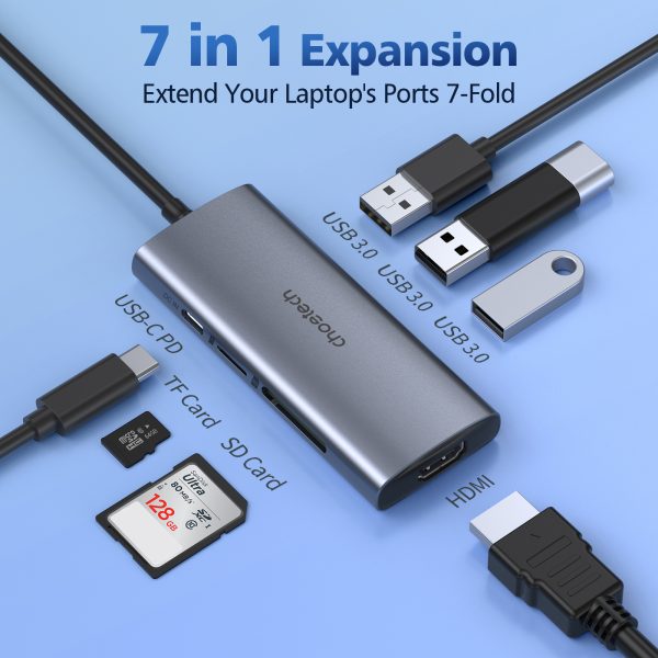 Choetech HUB-M19 7 in 1 USB-C to HDMI Multiport Adapter