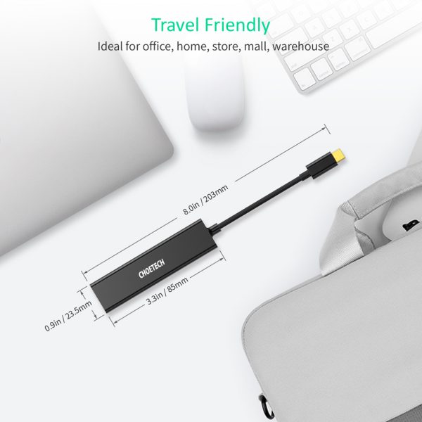 Choetech HUB-U02 4-In-1 USB-C to RJ45 Adapter