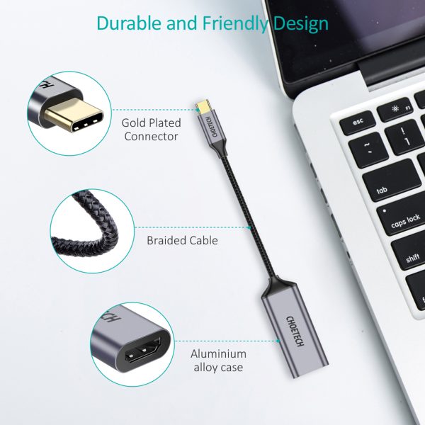 Choetech HUB-H10 4K 60Hz usb-c to HDMI Metal Housing