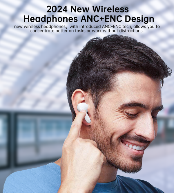 Choetech BH-T60 ENC+ANC TWS earphone With 4 Mics White