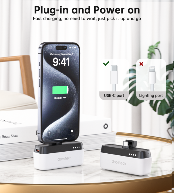 Choetech B740 PD20W 5 000 mAh Power Bank White