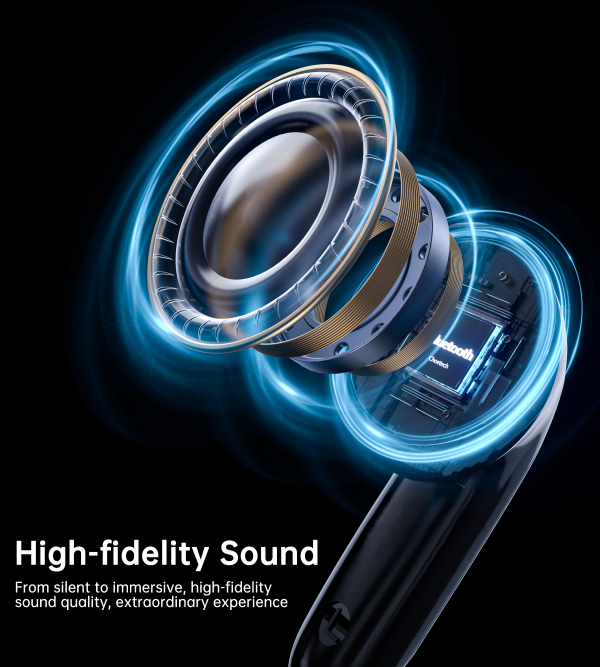 Choetech BH-T60 ENC+ANC TWS earphone With 4 Mics Black