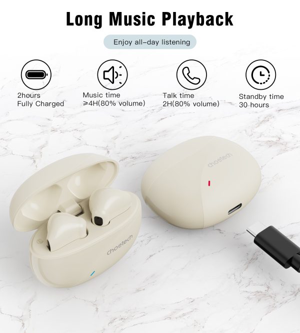 Choetech BH-T24 TWS bluetooth earphone Light Yellow