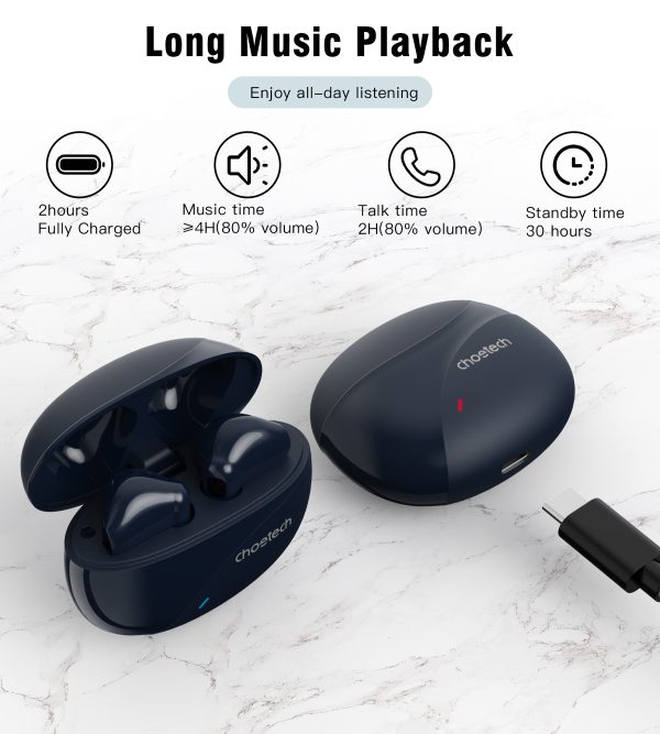 Choetech BH-T24 TWS bluetooth earphone Deep Blue
