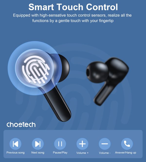 06 Choetech BH-T06 TWS bluetooth earphone 4mics