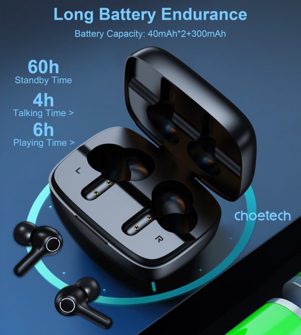 08 Choetech BH-T06 TWS bluetooth earphone 4mics