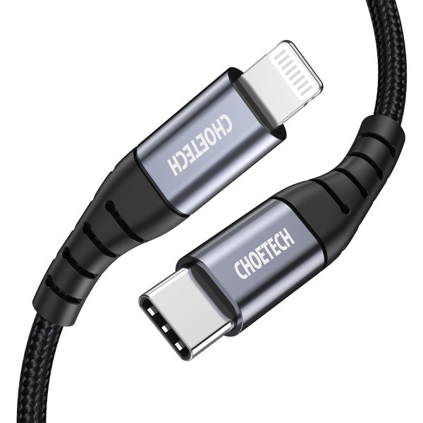 Choetech IP0039 1.2m type-c to lightening MFI nylon braid cable