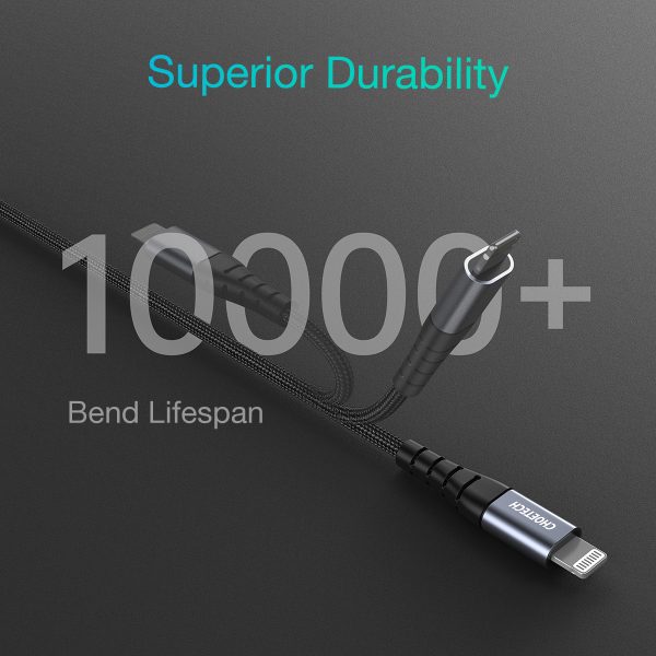 Choetech IP0039 1.2m type-c to lightening MFI nylon braid cable