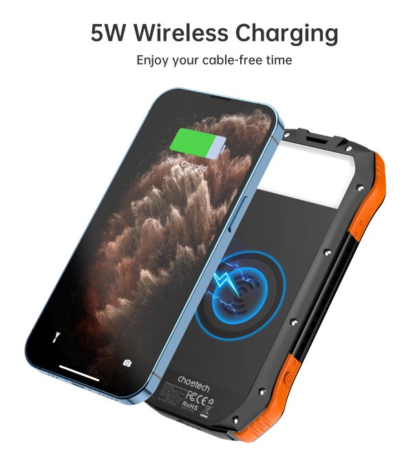 B659-8 Choetech B659 10000mAh Solar Power Bank with Wireless Charge