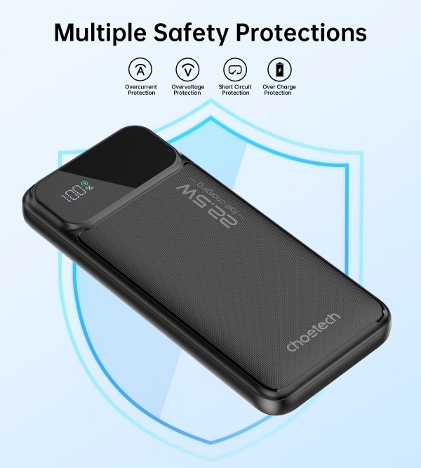 Choetech B728 PD22.5W Dual USB-A+Type-C Power bank 10000mAh