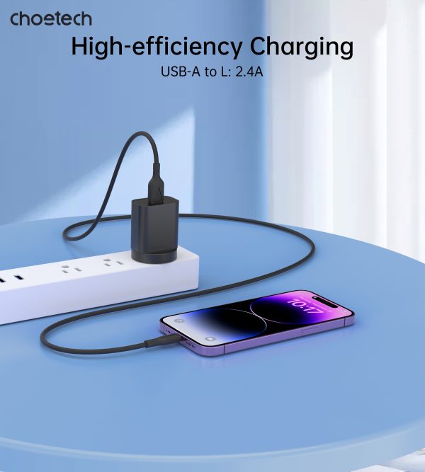 Choetech XAL-0003 USB-A to Lightning 1M, 2.4A Black