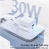 Choetech PD5012 NexGen Mini PD30W GAN A+C Wall Charger White