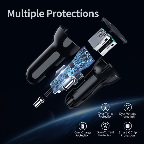 Choetech C0051-V5 36W QC 3.0 Dual USB-A Car Charger