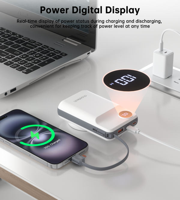 Choetech B696 20000mAh LED display Magnetic Wireless power bank for Mobile and Watch