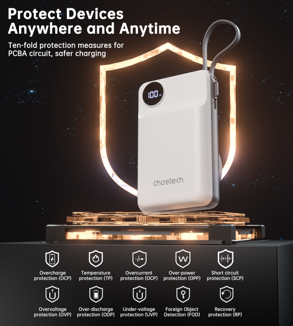 Choetech B696 20000mAh LED display Magnetic Wireless power bank for Mobile and Watch