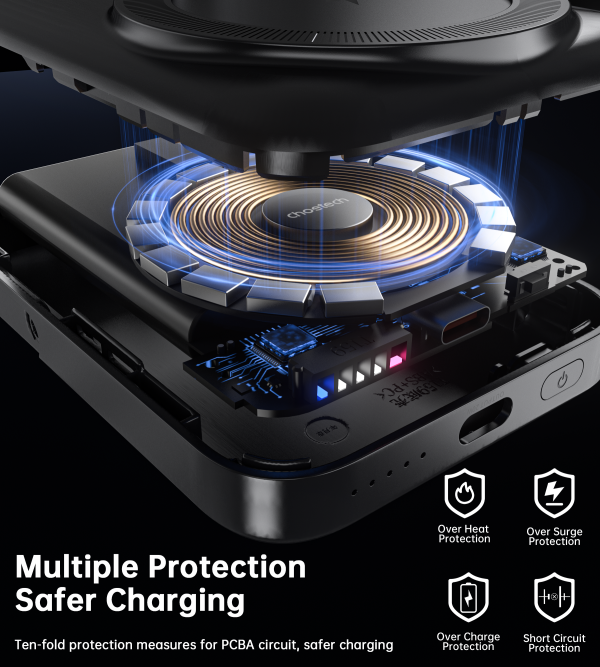 Choetech B743 10000mAh Magnetic Wireless PD20W Power Bank Black