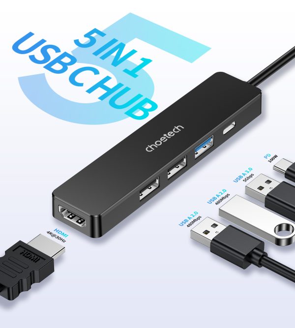 Choetech HUB-M80 5in1 USB-C Multiport Adapter