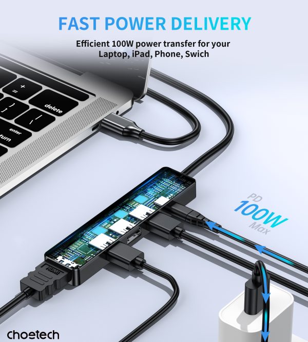 Choetech HUB-M80 5in1 USB-C Multiport Adapter