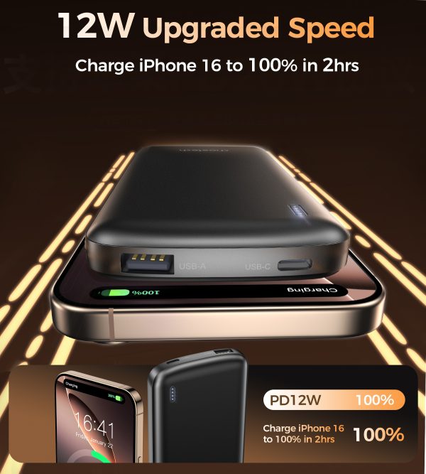 Choetech B850 10000mAh 12W USB-A+Type-C Power Bank