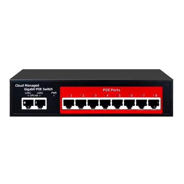 Do-Link GPS208, 8x Gigabit POE RJ-45 Ports, 2x Gigabit Uplink RJ-45 Ports, Smart Poe Switch
