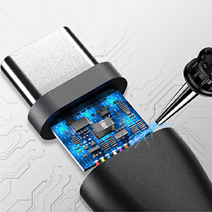 Choetech XCC‑1008‑BK USB‑C to USB‑C კაბელი