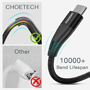 Choetech XCC‑1008‑BK USB‑C to USB‑C კაბელი