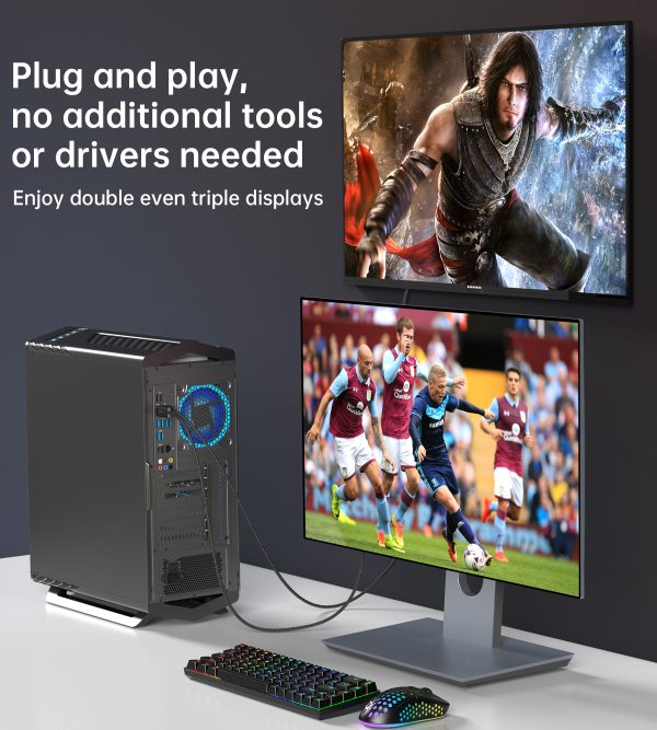 XDH01-10 Choetech XDH01 DP to HDMI კაბელი (DisplayPort-იდან HDMI-ზე)