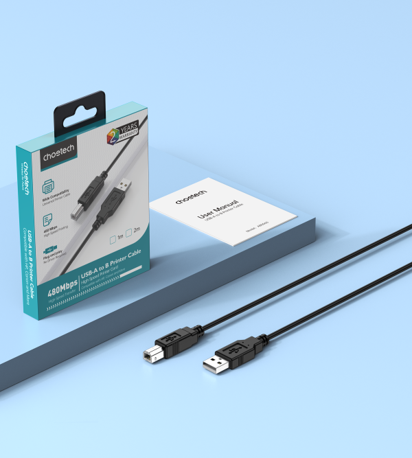 主图01 Choetech AB0060 USB-A to B პრინტერის კაბელის