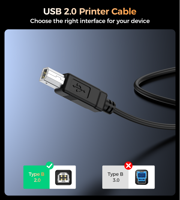 主图06 Choetech AB0060 USB-A to B პრინტერის კაბელის