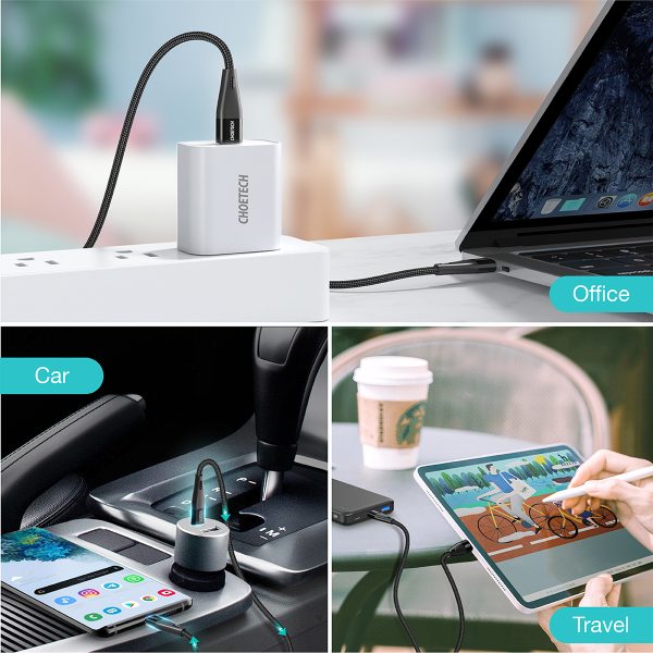 Choetech XCC‑1008‑BK USB‑C to USB‑C კაბელი