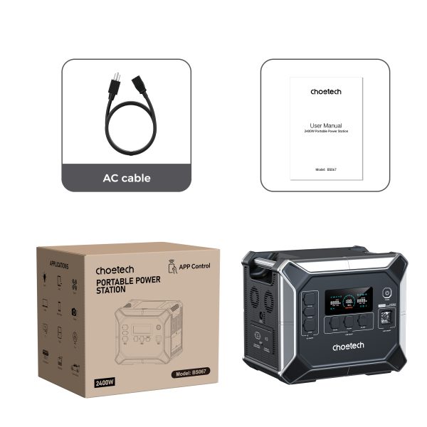 CHOETECH BS067 Ridge 2 Plus 2400W/2048Wh UPS Power Station