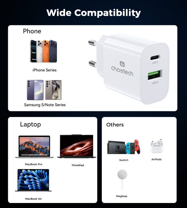 Choetech PD9009 PowiX PD30W wall Charger White