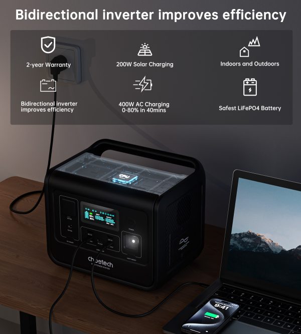 Choetech BS060 Dash 2 800W/512Wh — შავი
