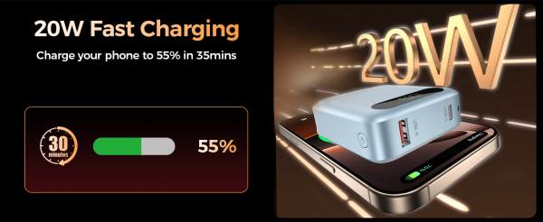 A-02 Choetech B860 PowerLeap 10000mAh — ვერცხლისფერი