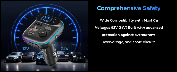 A-03 Choetech TCOO5O ZapUp Bluetooth FM (36W) — შავი