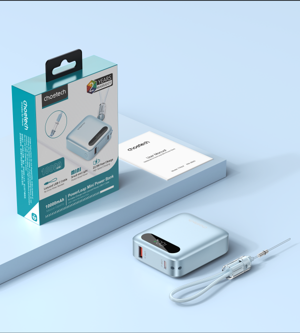 主图01 Choetech B860 PowerLeap 10000mAh — ვერცხლისფერი