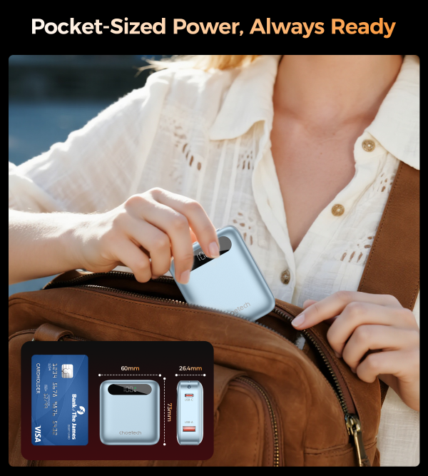 主图04 Choetech B860 PowerLeap 10000mAh — ვერცხლისფერი